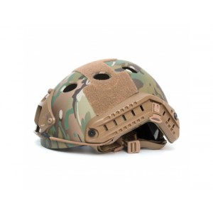 Шлем защитный страйкбольный (ASS) Tactical Base Jump с быстрой регулировкой Multicam